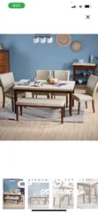  1 Ken 6-Seater Marble Top Dining Set for Sale