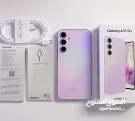  11 مشغل اخو الجديد Samsung A35 5G رام 16 جيجا  256 أغراضة والكرتونه الأصلية مكفول متوفر توصيل