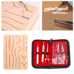  1 طقم ممارسة خياطة طلاب الطب ، طقم خياطة جراحية للتدريب على الخياطة