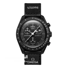  2 Rare MoonSwatch Swatch X Omega Dark Snoopy Moonphase اوميجا سواتش سنوبي، متوفر قطعة واحدة