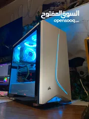  1 كمبيوتر ألعاب مكتبي – i5 / كرت GTX1060 6GB / رام 16GB / تخزين SSD+HDD / كيس CORSAIR RGB