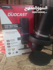  1 مايك hyperx duocast استخدام بسيط