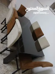  4 طاولة سفرة خشب زان ثقيل