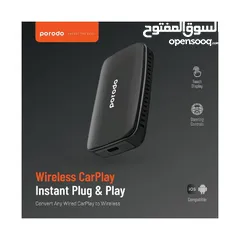  2 Porodo Wireless CarPlay Instant Plug & Play  بورودو اللاسلكية CarPlay التوصيل والتشغيل الفوري