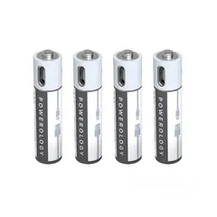  1 Powerology USB Rechargeable AA Battery 4 Pieces