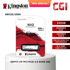  1 NV2 PCIE 4.0 NVME SSD 250G KINGSTONE هارديسك داخلي اسس دي  مطور للكمبيوتر بسرعة فائقة 