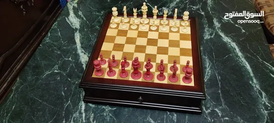  5 شطرنج تحفة ديكور من الخشب الفاخر