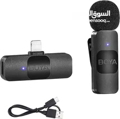  14 مايك تسجيل من براند بويا الأصلي لهواتف الايفون Boya BY-V1 For IOS Iphone Mic