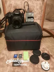  7 كاميرا نظيفه جدا مع كافه الاغراض نوع Canon موديل Eos2000D بسعر مغري
