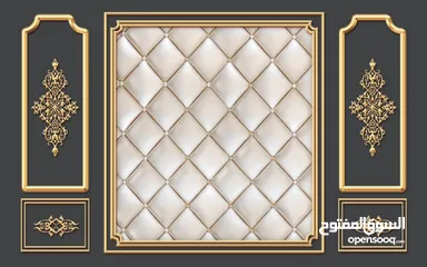  20 ورق الحائــــــــــــط ال 3D القطعـــــــــه الواحــــــــده بدون فواصل تصميمات مختلفة مع إمكانية ا