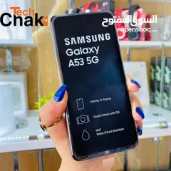  1 مستعمل اخو الجديد Samsung A53 5G رام 12 و 16 جيجا 128 و 256 بدون كرتونه هدية كفر ولزقة وشاحن الاصلي