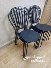  9 طاولات مطبخ وكراسي من lkEA حديداو  للجلسات الخارجيه