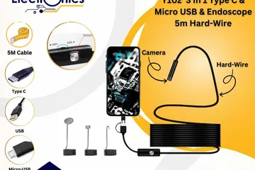  1 كاميرا للكمبيوتر و الموبايل USB Endoscope مع سلك 5 متر