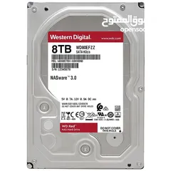  1 Western Digital RED PLUS HDD NAS Storage 8TB 5400RPM SATA 6Gb
