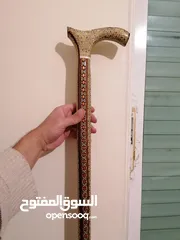  7 عصا ايرانيه صنع يدوي من الفسيفساء المخشب والنحاس و المينا المزجج