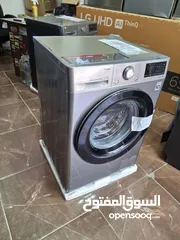  3 غسالة اوتوماتيك LG فيفاتشي برو تحميل امامي ماتور انفرتر  ديجيتال تاتش  ماتور دفع مباشر   11 كيلو فضي