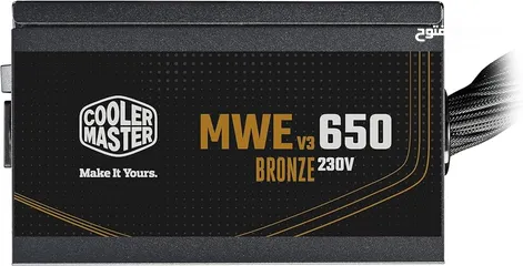  3 باور سبلاي كولر ماستر لأجهزة الجيمنج 650 واط حقيقي COOLERMASTER 650W 80+ BRONZE GAMING POWER SUPPLY
