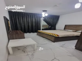  3 للايجار الشهري شقة غرفتين و صالة مفروشة في أبراج الواحة في عجمان بمنطقة الراشدية