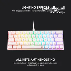  2 كيبورد ميكانيكي فانتيك Fantech Atom63 MK859 Mechanical Gaming Keyboard Arabic/English