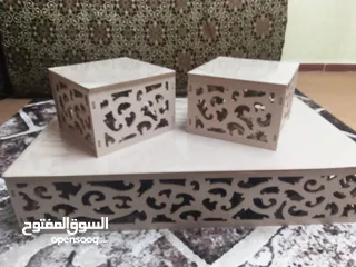  1 طاولة مضيف عربي mdf+6 طاولات صغيرة