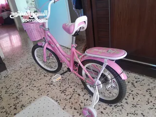  2 بسكليت للاطفال للبيع وردي بناتي للعمر من 7 لعمر 11