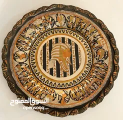  4 (نوادر نحاسية) أطباق تعليق وديكورات قديمة مميزة.