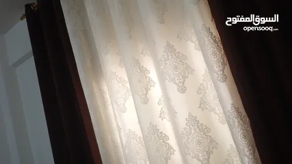  8 غرفة جلوس قعدة فرشات عربي خزانة تلفزيون  لون جوزي سجادة  3 متر ونص ب مترين ونص برادي 3 قطع لكل برداي