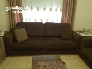  3 طقم غرفه جلوس لو بني غامق