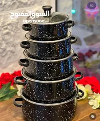  1 5 طناجر مع 5 اغطية وتوصيل مجانا