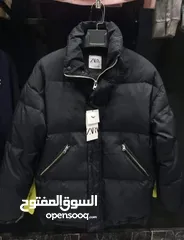  1 Zara puffer black jacket - جاكت بامب اسود زارا