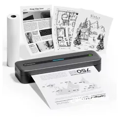  2 طابعة A4 لاسلكية محمولة بدون حبر Portable thermal Printer