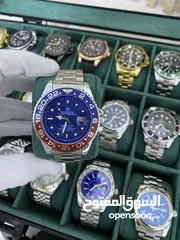  11 رولكس رجالي مرفق علبه وكيس رولكس وكفاله سنه