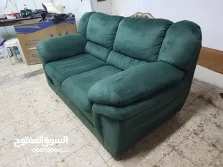  3 طقم كنب الدب كامل 7 مقاعد وكاله وسجلون خشب اصلي وكاله