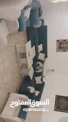  1 كنب شبه جديد الزرقاء الجديده