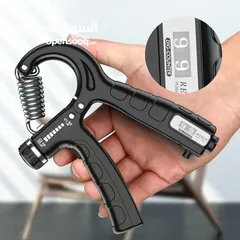  1 مقوي قبضة اليد اداة مقاومه تمرين قبضه اليد قابله للتعديل من 5 الى 60 كيلو و شاشة عد تقوية عصب اليد