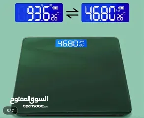  4 ميزان ذكي مزود بشاشة رقمية LCD لقياس الوزن