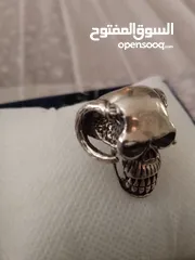  2 خاتم راس جمجمه فضه