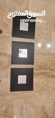  2 لوحات كبيرة الحجم مستطيلة (هوم سنتر)ومرايا (ايكيا)واباجور غرفة بنات (اشلي)ولوحات ديكورية
