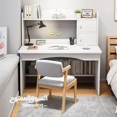  1 مكتب ورف كتب 2 في 1