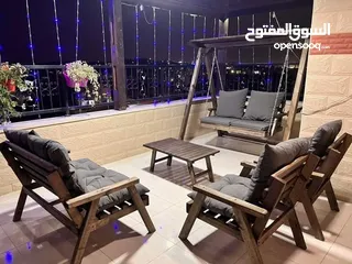  2 مجلس خارجي خشب سويد نخب اول