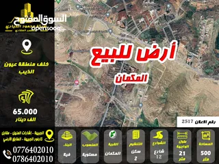  1 رقم الاعلان (2517) أرض للبيع في المكمان خلف عيون الذيب 