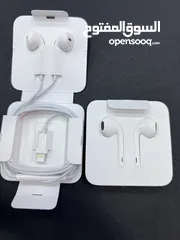  1 HeadSet Apple Original 100% سماعات ايفون الاصلية لاجهزة ايفون من 7 حتى  اصلي 100 الآيفون 14 برو ماكس