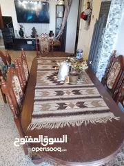  2 طاولة سفره  6 كراسي خشب زان