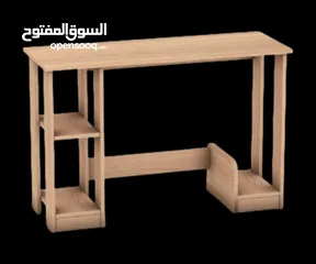  3 **ميز حاسبة خشبي صغير**  **المميزات:**  تصميم البسيط يجعله مناسبًا للاستخدام كمكتب كمبيوتر، او طاولة