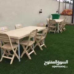  11 طاولة العزايم والمناسبات طاولة وكراسي بتقدرو تطووها وتضبوها بعد الاستعمال