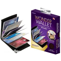  1 Slim RFID Wallets Black Leather