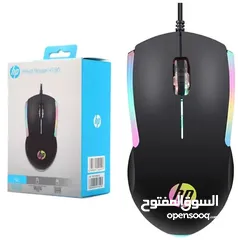  3 ماوس جيمنج اتش بي سلكي أر جي بي ملون HP M160 RGB USB WIRED GAMING MOUSE