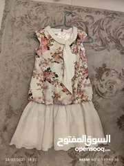  3 فستان بناتي ابيض و ملون