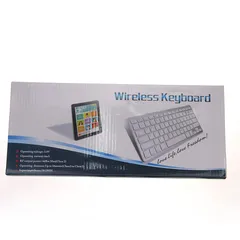  2 كيبورد لاسلكي . بلوتوث . حجم صغير  لون ابيض BLUETOOTH WIRELESS KEYBOARD WB-8022