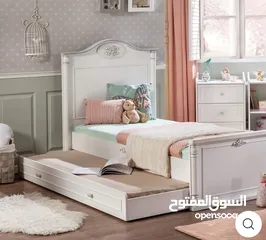  7 ‎سرير أطفال + وحدة ادراج مستعمل تركي نوع تشيلِك قابل للتحويل (مع سرير للوالدين) (80×180 سم
